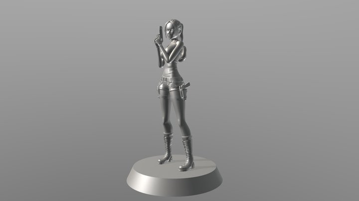 Lara Croft 3D Print Ready 3D Model