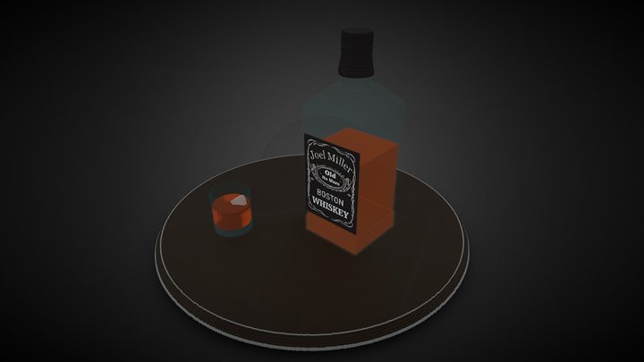 Voxel Whiskey 3D Model