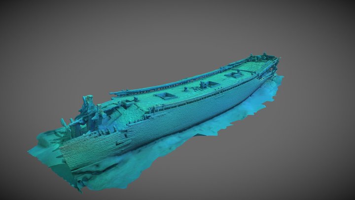 Schooner Barge William Young Shipwreck 3D Model
