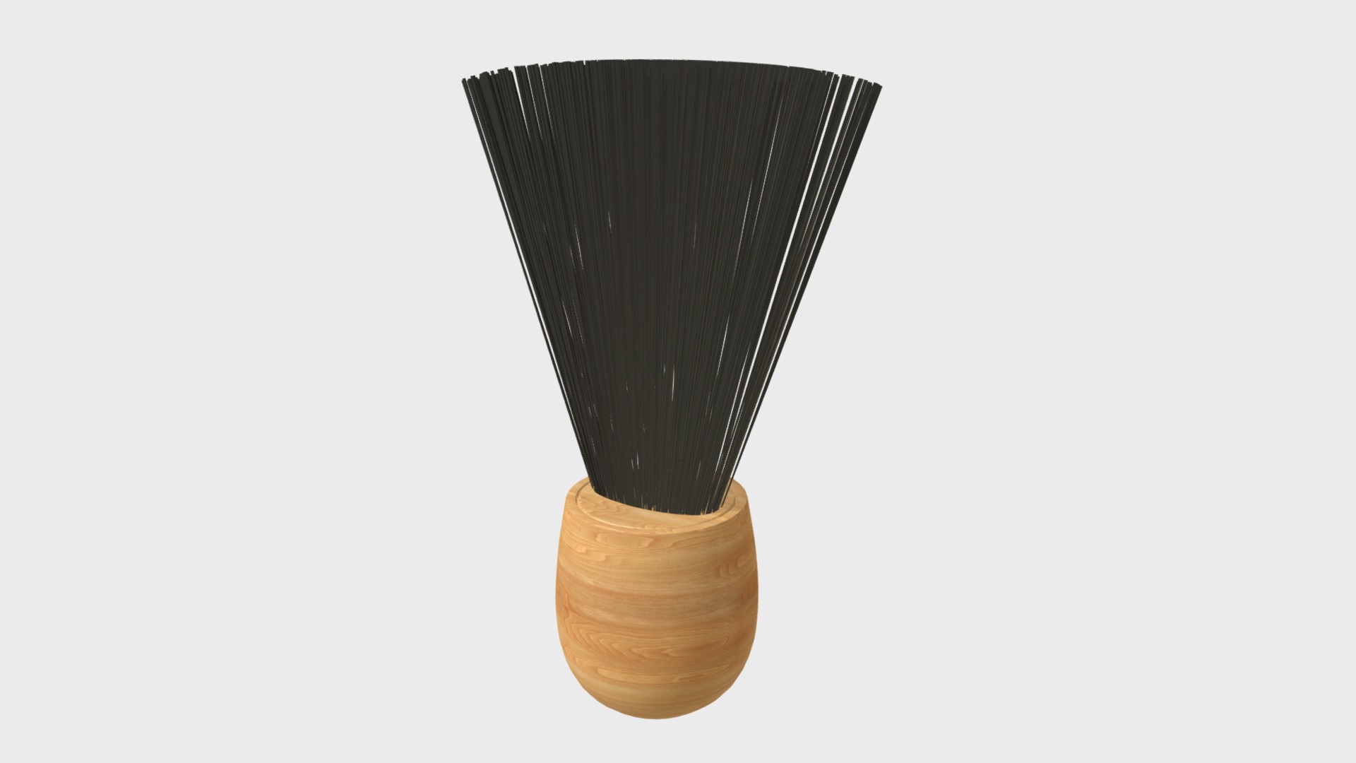 3D model Barber Brush 1 - This is a 3D model of the Barber Brush 1. The 3D model is about a black and brown lamp.