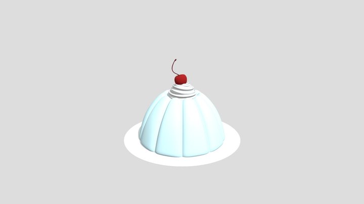 Jelly with cream 3D Model