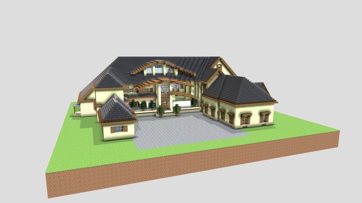 Minecraft Modern House 3D Model
