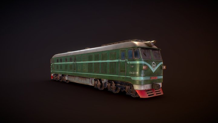 Green_train 3D Model