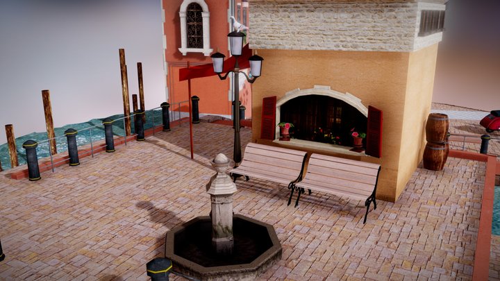 Venice Cityscene 3D Model