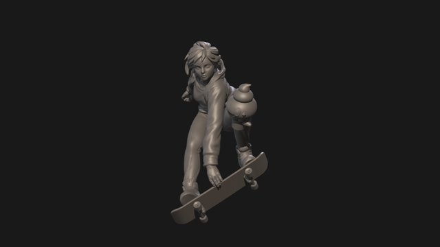 Skateboarder 3D Model