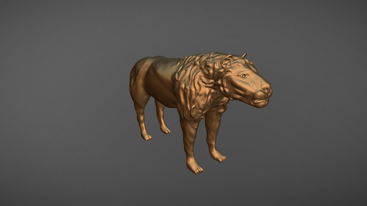 Lion Statue 3D Model