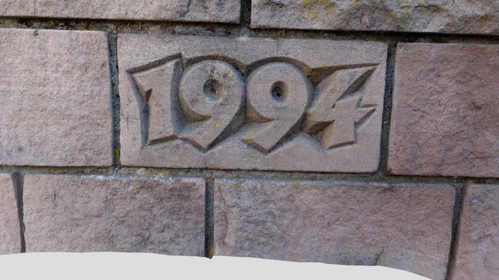 Wall with inscription: 1994 3D Model