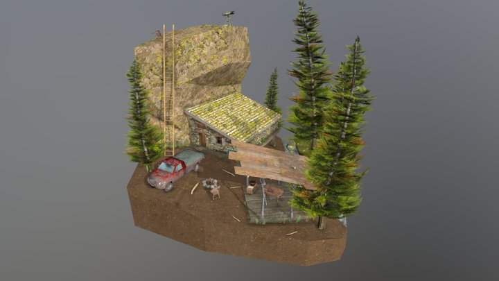 DAE Diorama - Forest Loner 3D Model