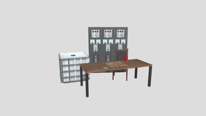 DAE 5 Finished props - Eco house 3D Model