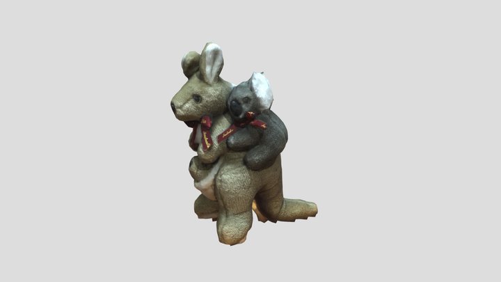 Kangaroo and Koala doll 3D Model