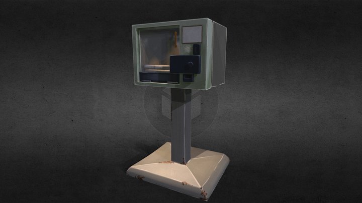 Newspaper Vending Machine – HandPainted Asset 3D Model