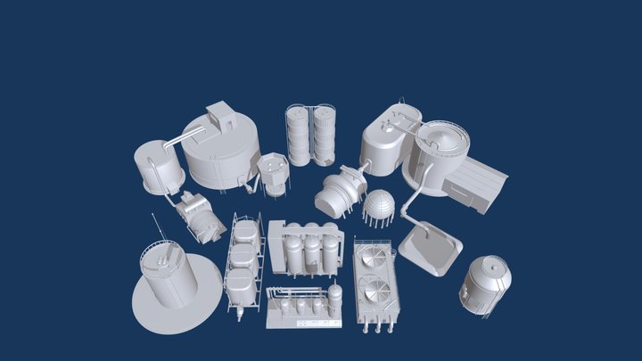 Factory Units VOL-01 3D Model