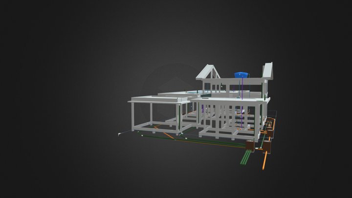 Projeto Hidr-, Sanit- e Águas Pluv-- Sr-Felix- A 3D Model