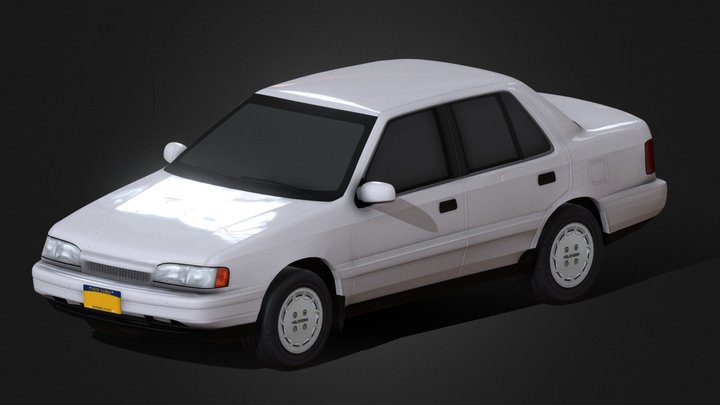 1990 Hyundai Excel 3D Model