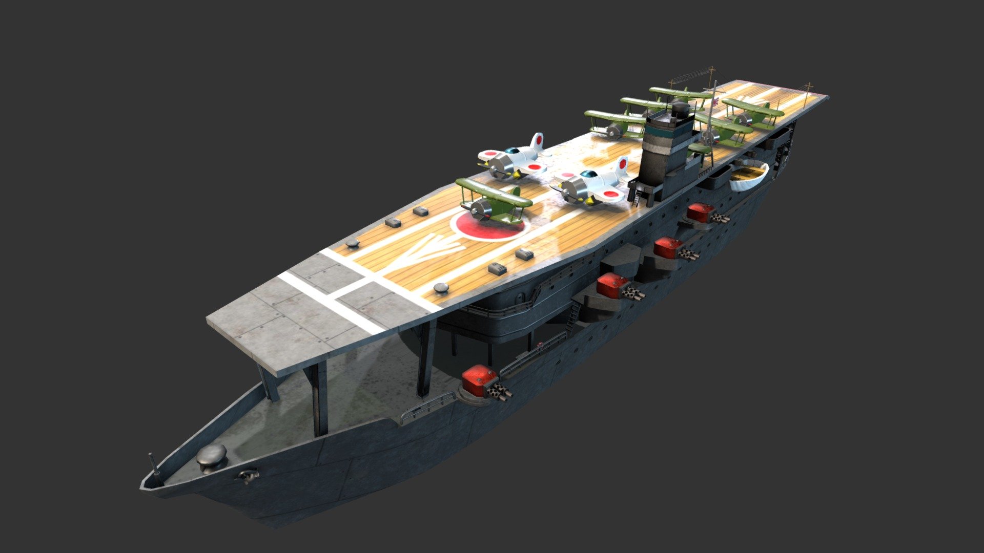 Japanese Aircraft Carrier — Sketchfab embed 3D viewer