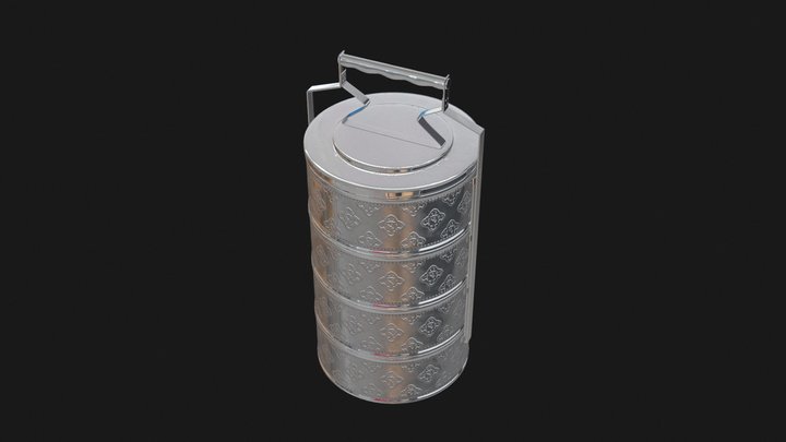 Lunch Box Food Tiffin Carrier 3D Model