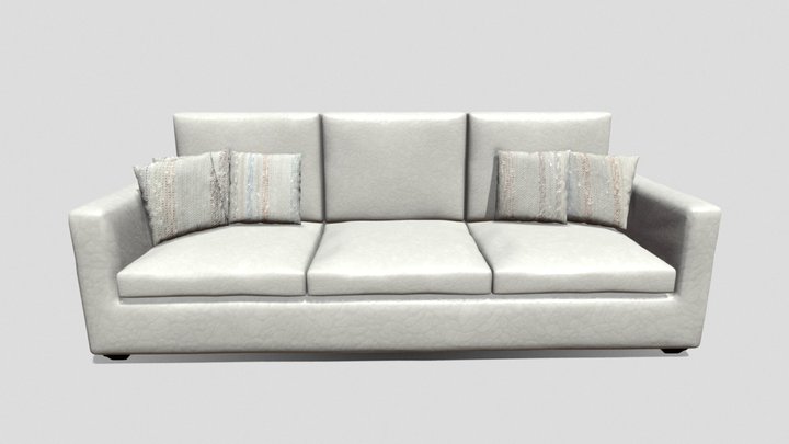 Sofa White Leather – Kostenloses 3D-Modell STL