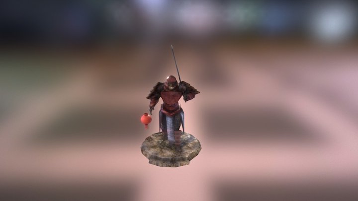 Character and Tunrtable 3D Model