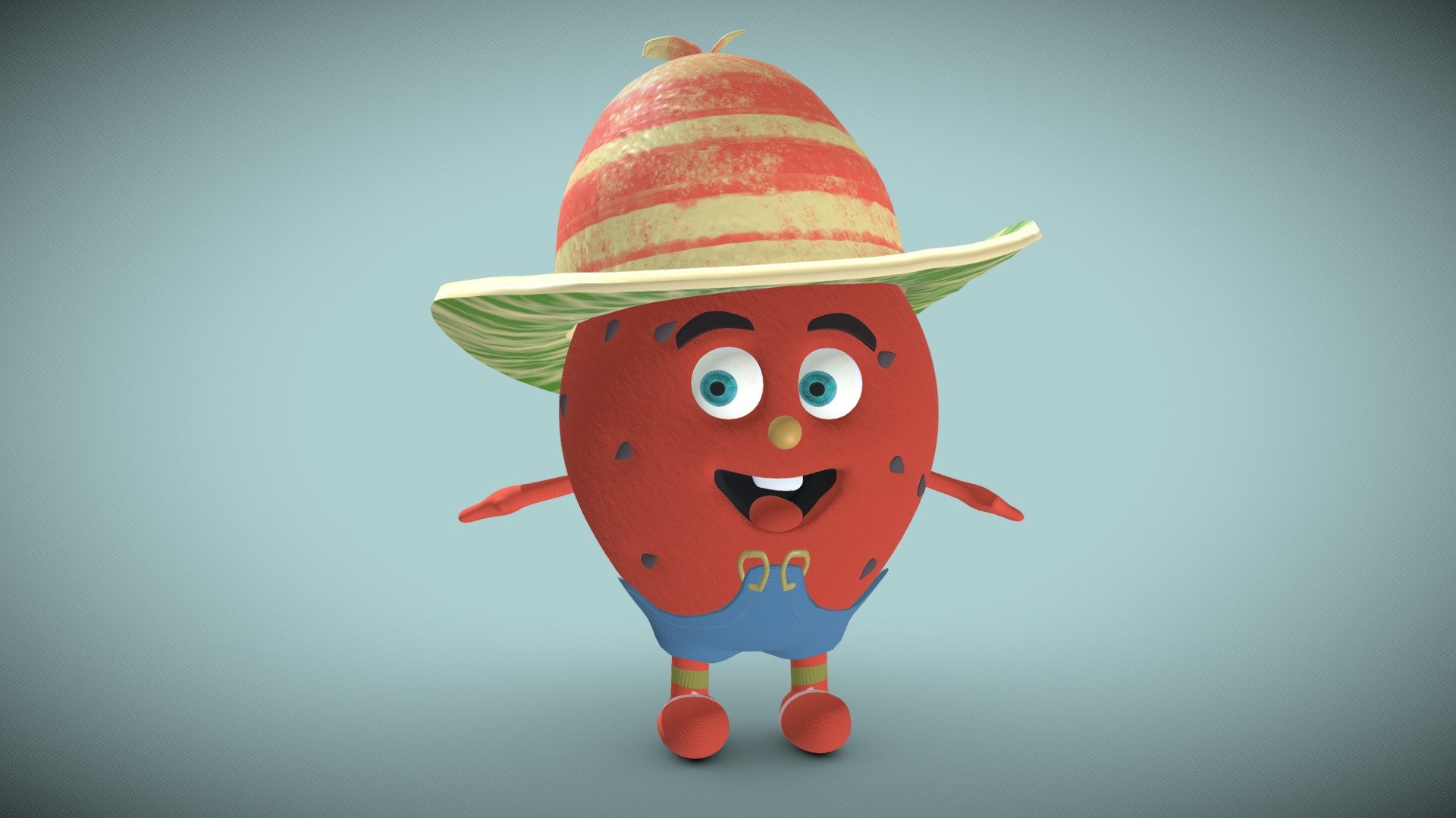 WaterMelon_Man Concept Character Download Free 3D model by Ali Janjua