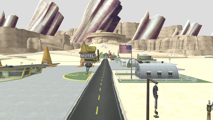 Ps3-Cars Race O Rama Radiator Springs 3D Model