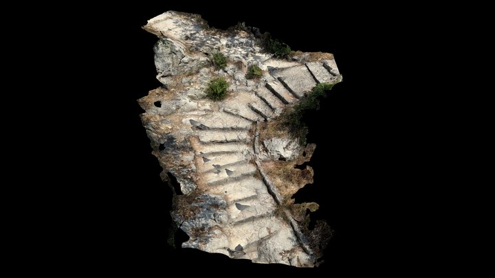 Počitelj Fortress - Stone Steps 3 (Scaniverse) – Free 3D Model STL