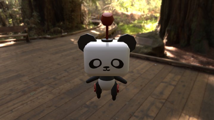Pin - The little robot panda 3D Model