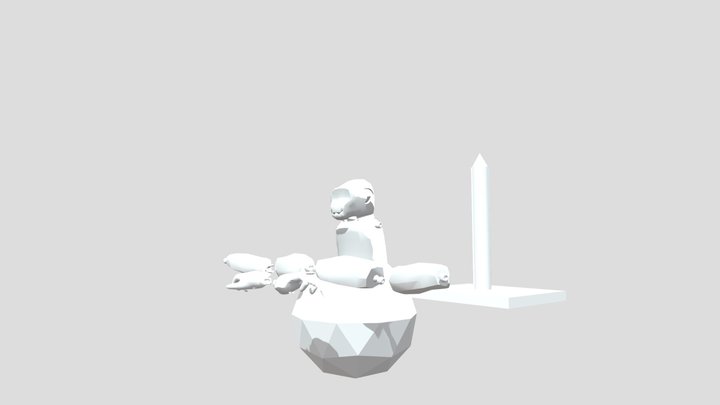 Scary Baboon remake 3d print model 3D Model