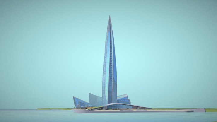 Lakhta Center (poly) 3D Model