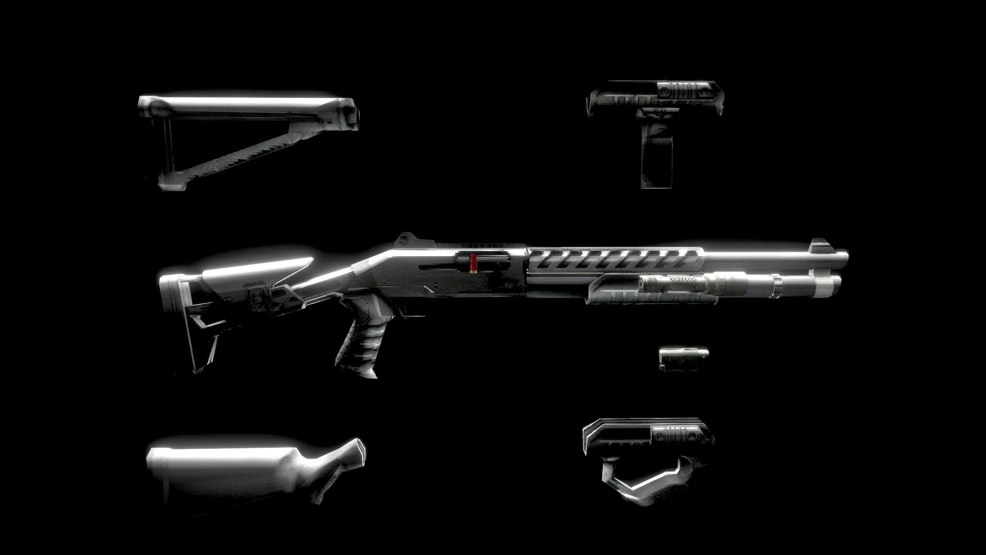Modular PSX M4 Tactical Shotgun - 3D model by Gataki (@vinilloops ...