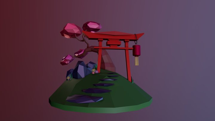 Sakura Island 3D Model