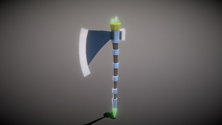 Hacha Low Poly 3D Model