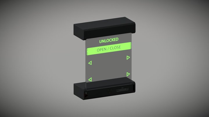 Sci-Fi Server Room AAA: Keypad (unlocked) 3D Model