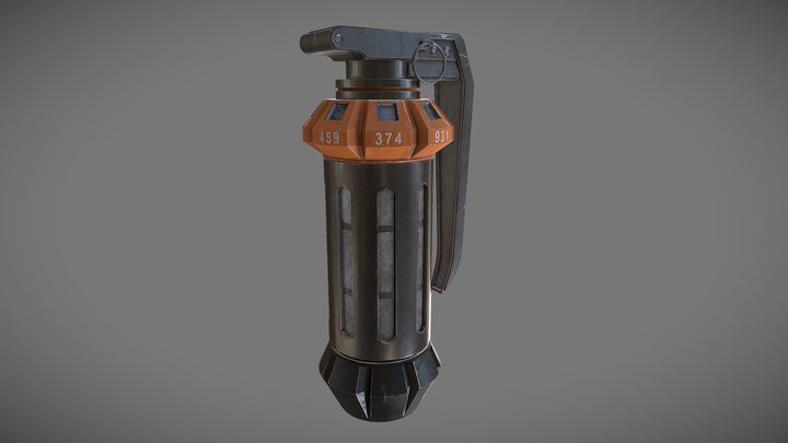 Sci-Fi Grenade 3D Model