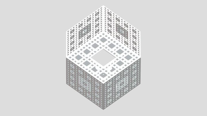 Rhombic Dodecahedral Menger Sponge | Level 3