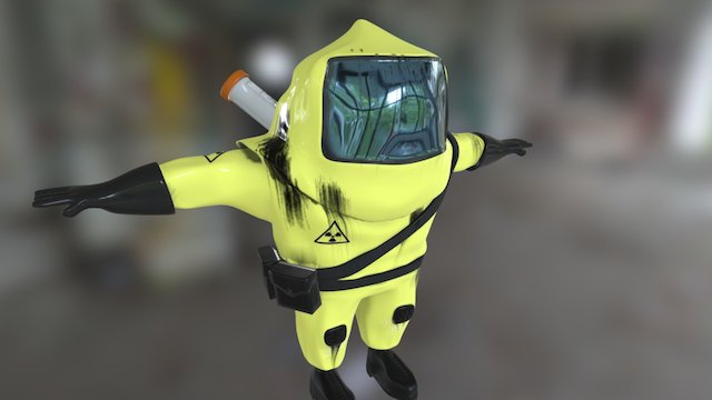 Hazmat Suit Guy 3D Model