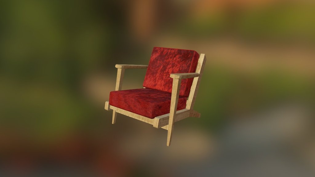 Armchair - 3D Model By ValerieCZ [eab7e92] - Sketchfab