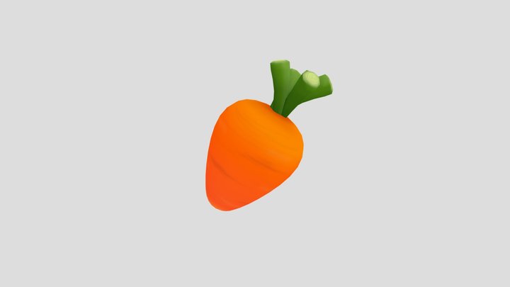 Stylized Carrot 3D Model
