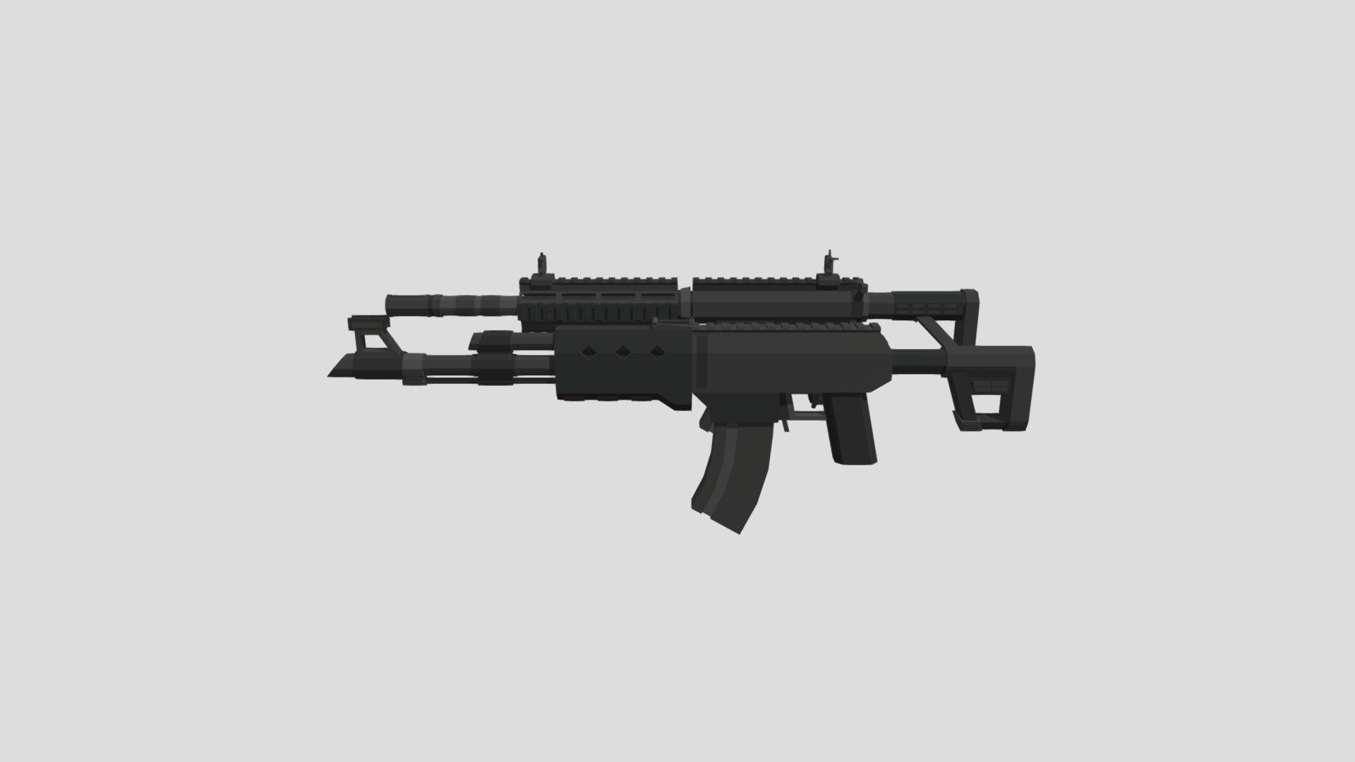 Low Poly AK and AR-15 - Download Free 3D model by blaze71643 [eabbf4c ...