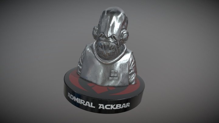 Admiral Ackbar Goodies (Silver Edition) 3D Model