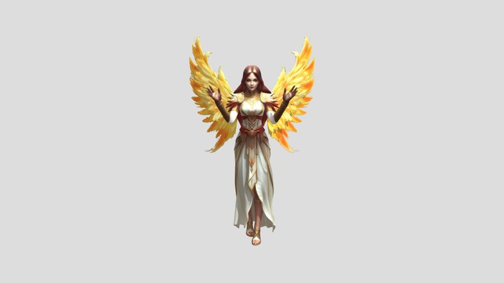 Celestial fire guardian, 3D Model