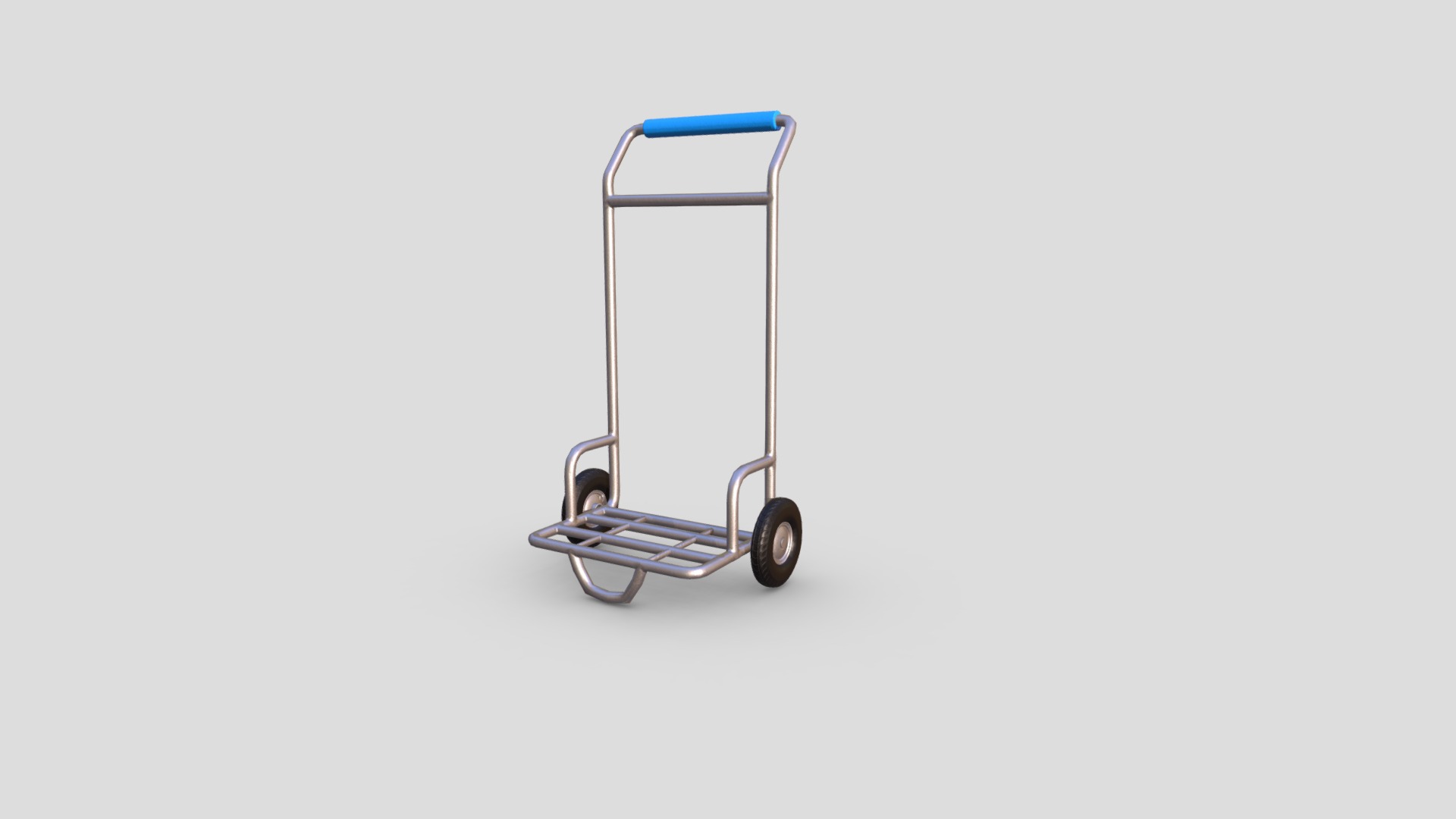 3D model Hand Truck - This is a 3D model of the Hand Truck. The 3D model is about a shopping cart with wheels.
