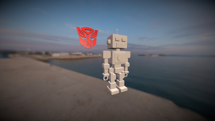 Compulsory 1 - Robot + Logo 3D Model