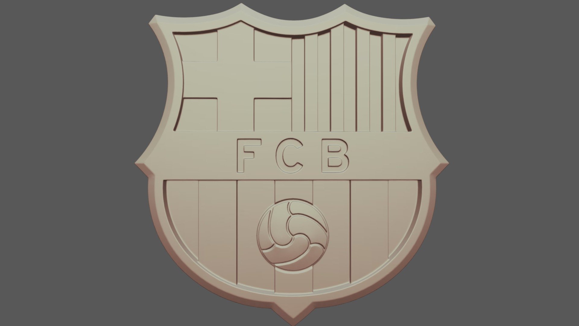 FC Barcelona 3d print logo - Download Free 3D model by CadForCam ...
