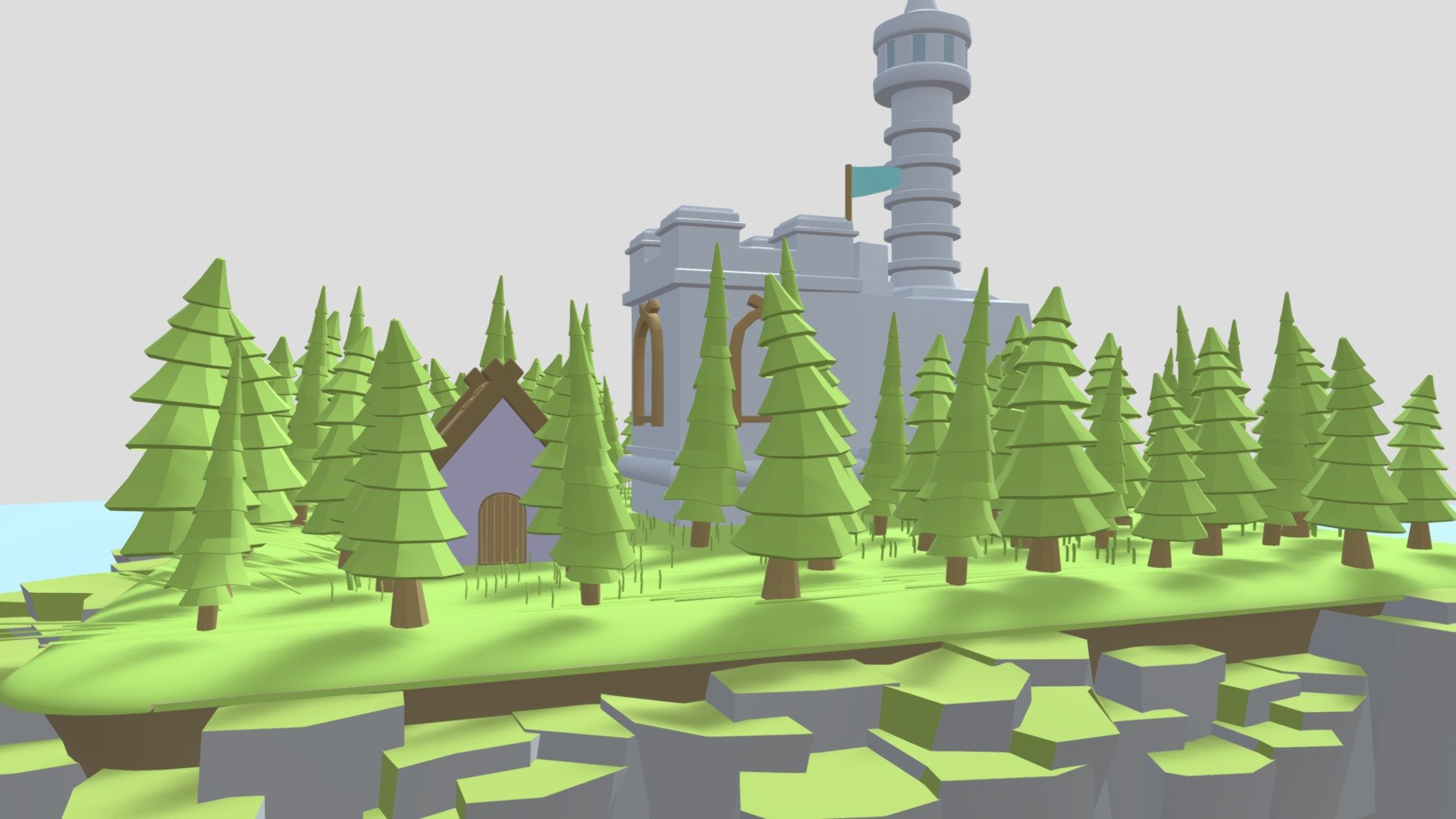 Lowpoly Island House