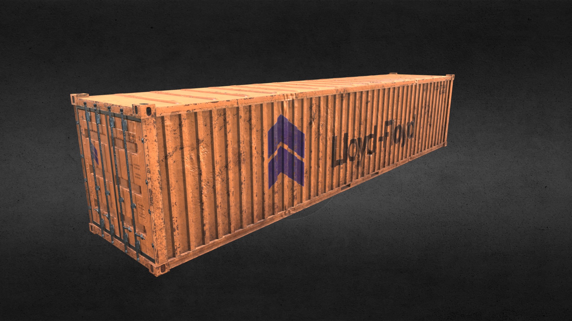 3D model Containerlarge2 - This is a 3D model of the Containerlarge2. The 3D model is about a wooden box with a logo on it.