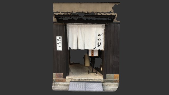Entrance to a japanese restaurant in Tokyo 3D Model