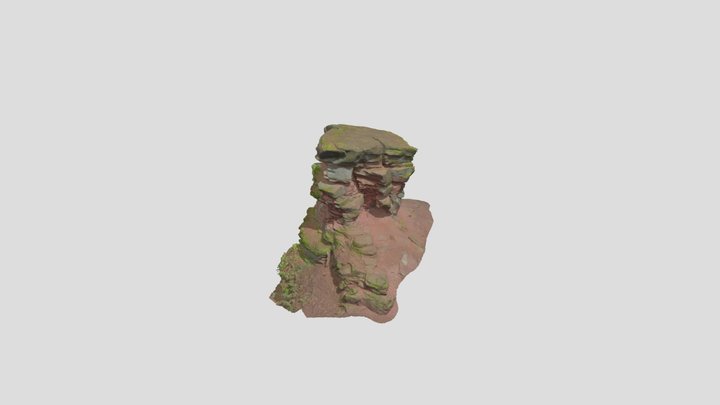 Big Sandstone Cliff Pbr Scan 01 – Free 3D Model STL