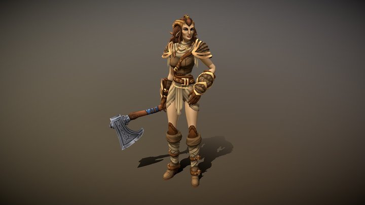 Female Faun (World of Epic Hunters) 3D Model