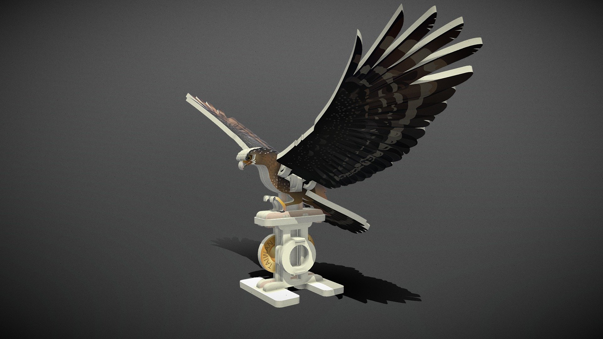 [MC-010] Crested Serpent Eagle Color — Sketchfab embed 3D viewer