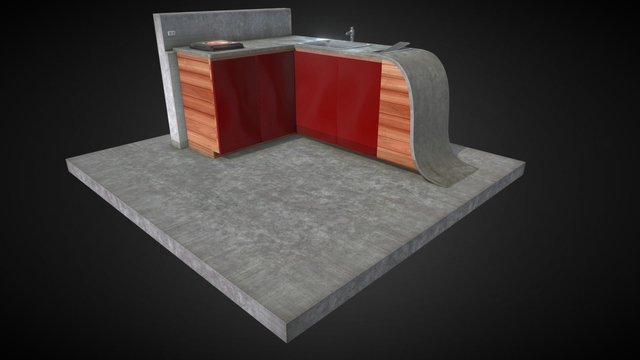 Kitchen Counter 3D Model